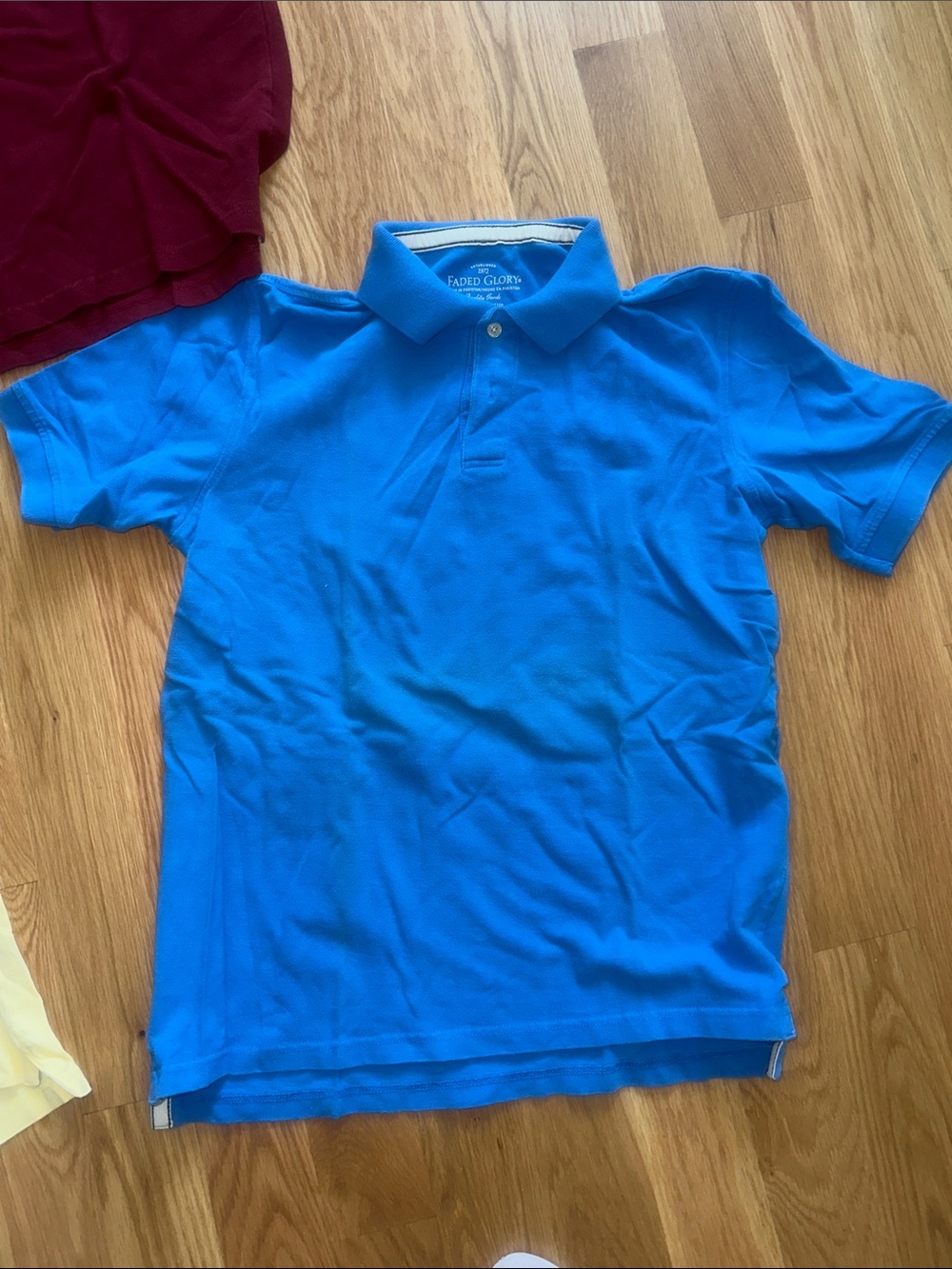 Polo Shirt - Maroon, Yellow & Blue - Bundle - Picture 3 of 5